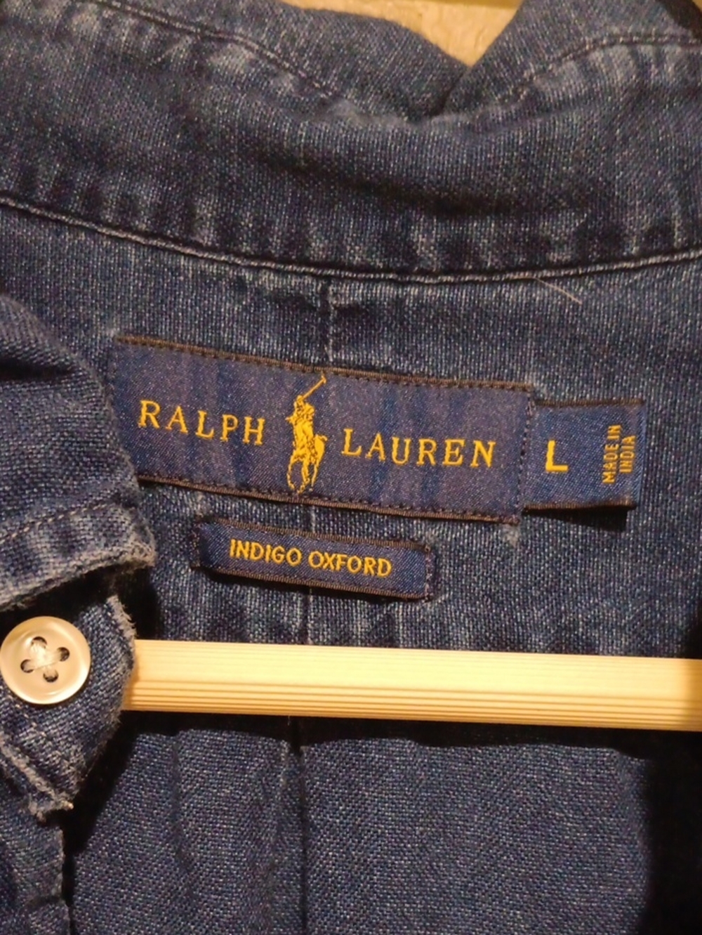 Ralph Lauren Mens Indigo Oxford 100% Cotton - Picture 2 of 8